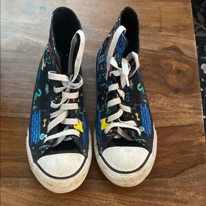 Kids High-Top Sneakers - Black and Blue